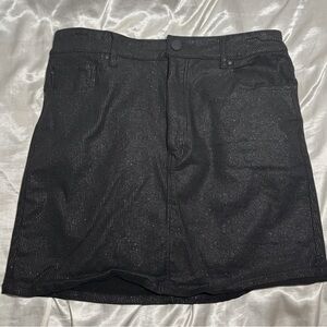 Indigo Rising Black Sparkly Large Jean Skirt